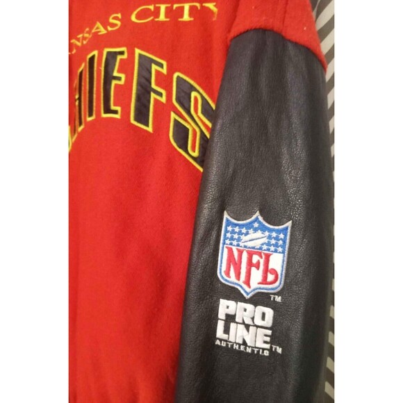 Rare Vintage 90’s Pro Line Logo Athletic Kansas City Chiefs Varsity Jacket - Picture 4 of 9